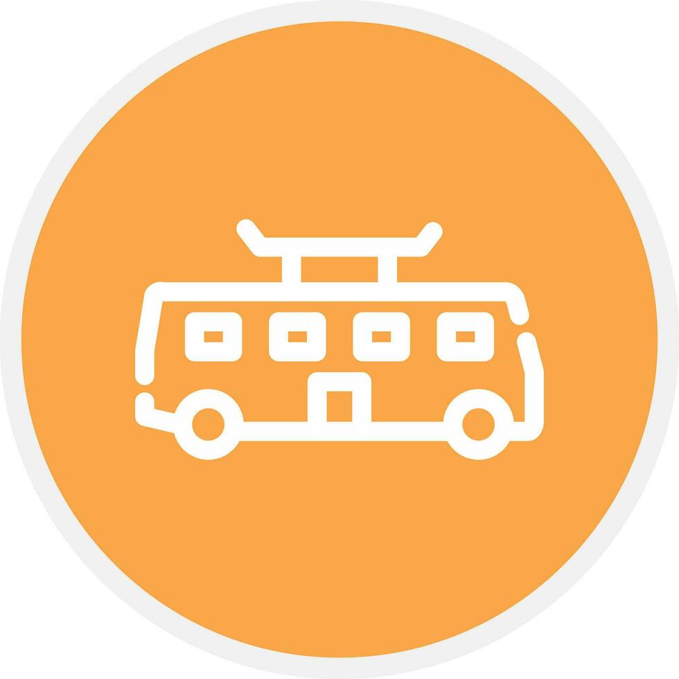 Tramcar Creative Icon Design vector