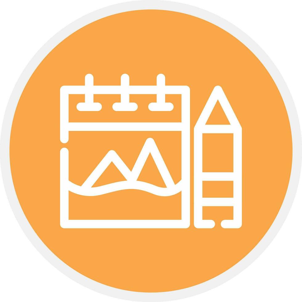Sketchbook Creative Icon Design vector