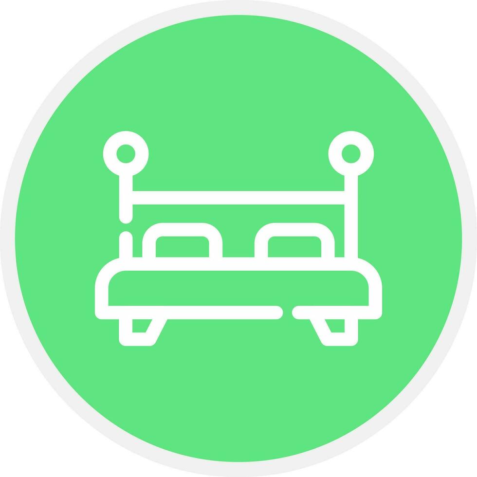 Double Bed Creative Icon Design vector