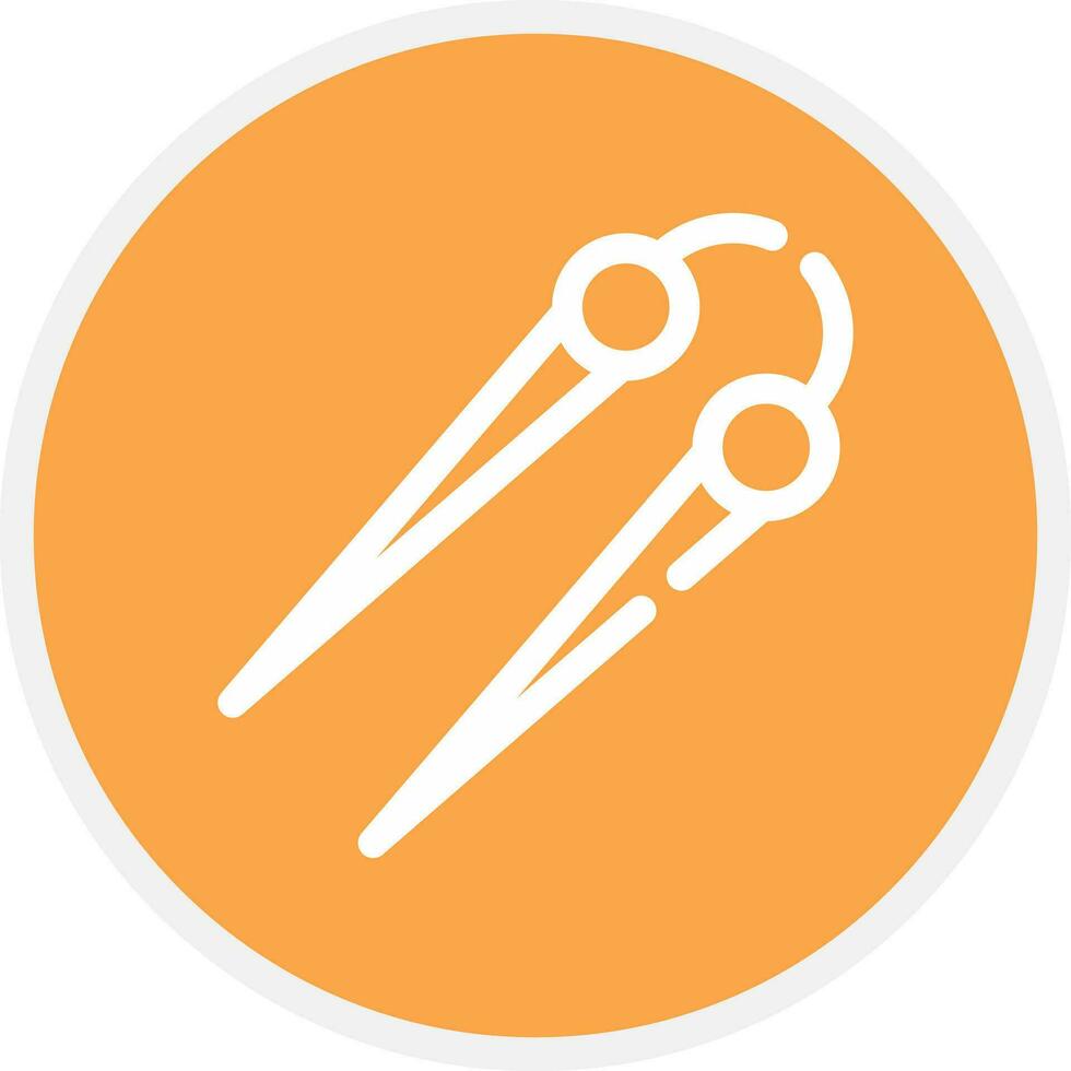 Knitting Needles Creative Icon Design vector