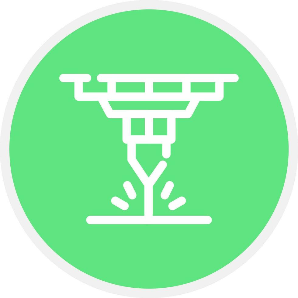 Water Cutting Machine Creative Icon Design vector