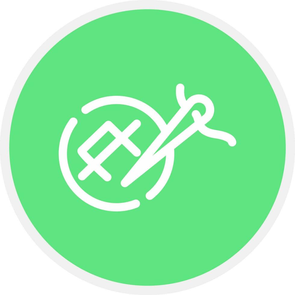 Embroidery Creative Icon Design vector