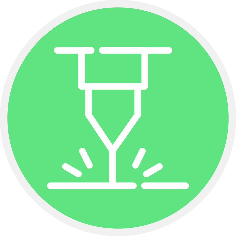 Water Cutting Machine Creative Icon Design vector
