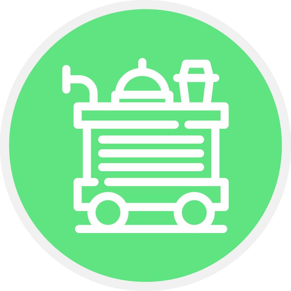 Food Trolley Creative Icon Design vector