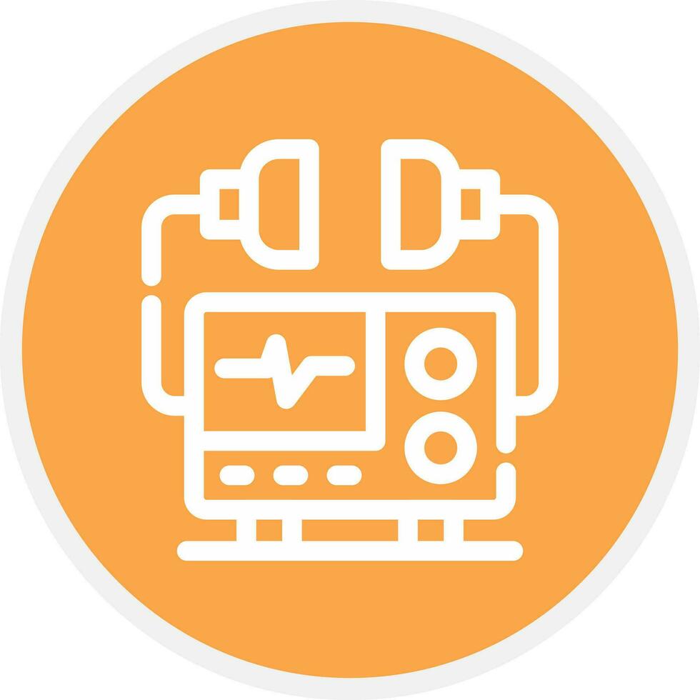 Defibrillator Creative Icon Design vector