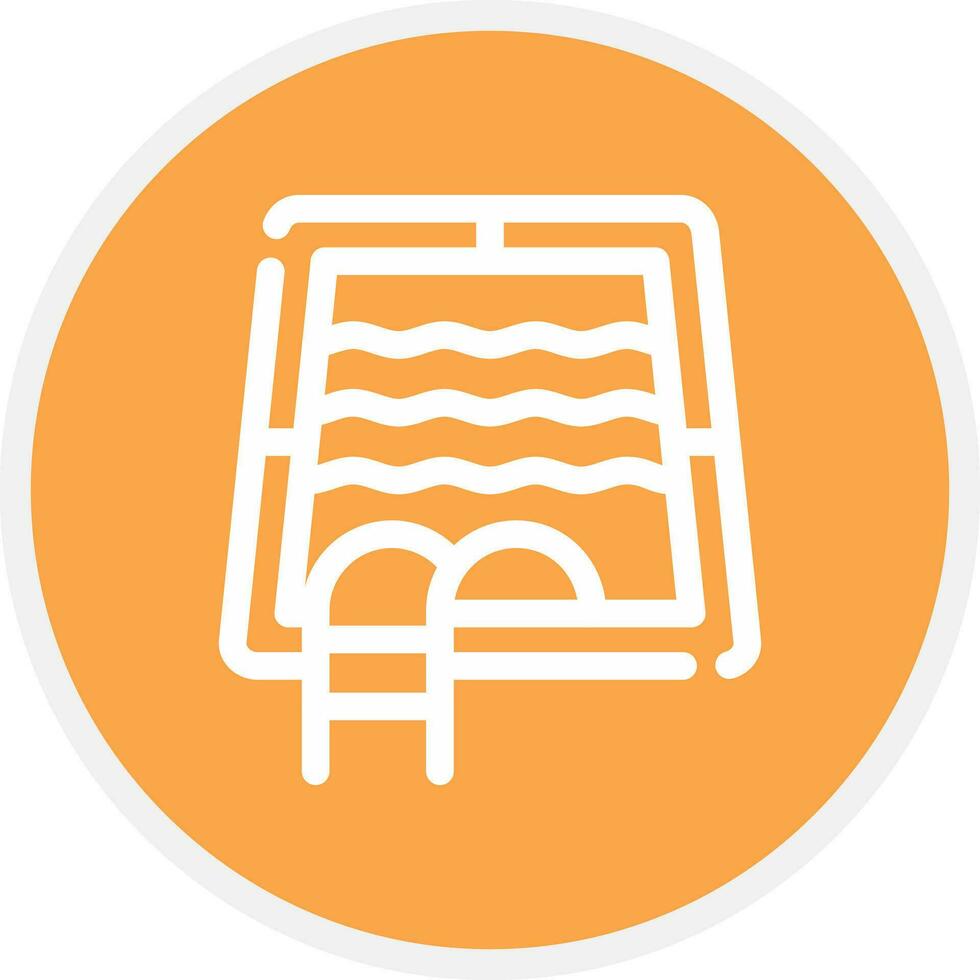Swimming Pool Creative Icon Design vector
