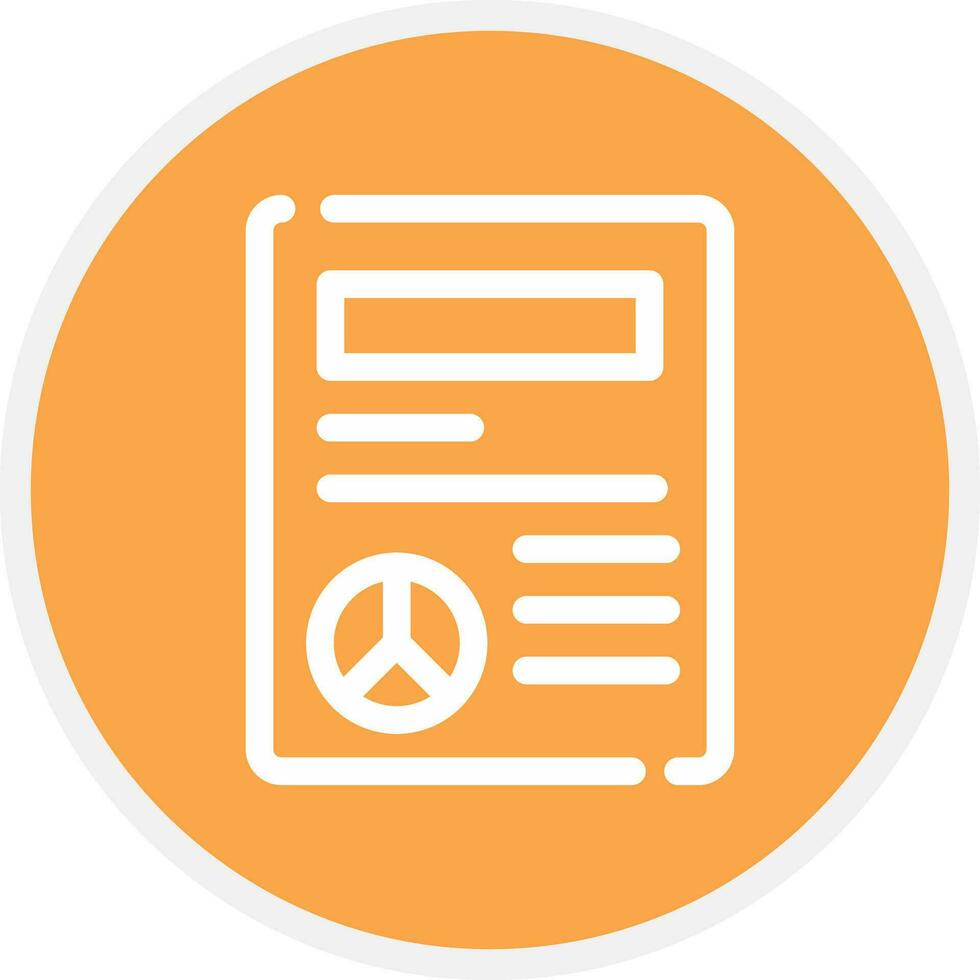 Peace Treaty Creative Icon Design vector