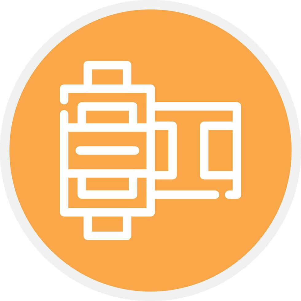 Film Roll Creative Icon Design vector
