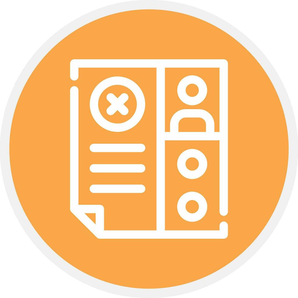 CV Reject Creative Icon Design vector