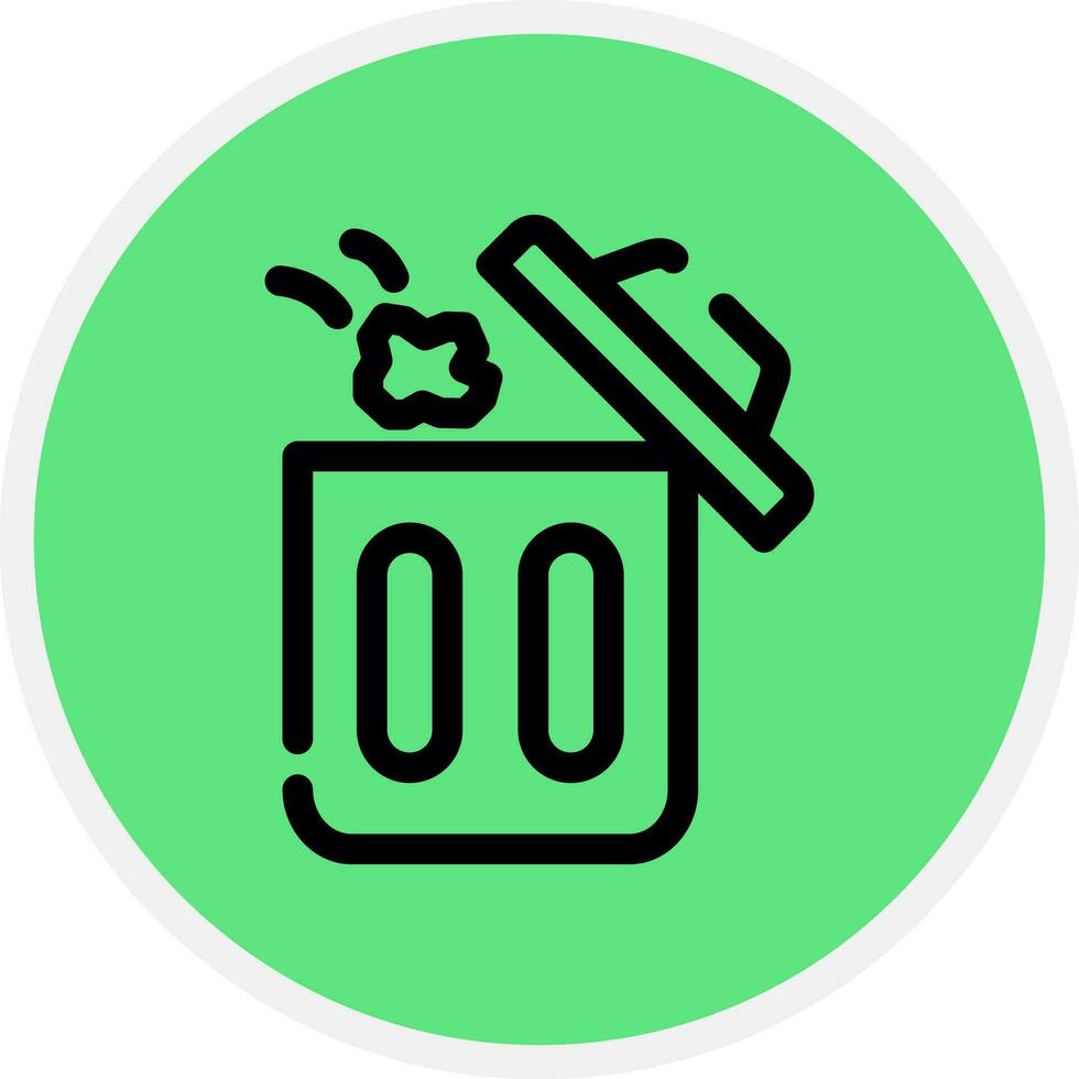 Throwing Trash Creative Icon Design vector