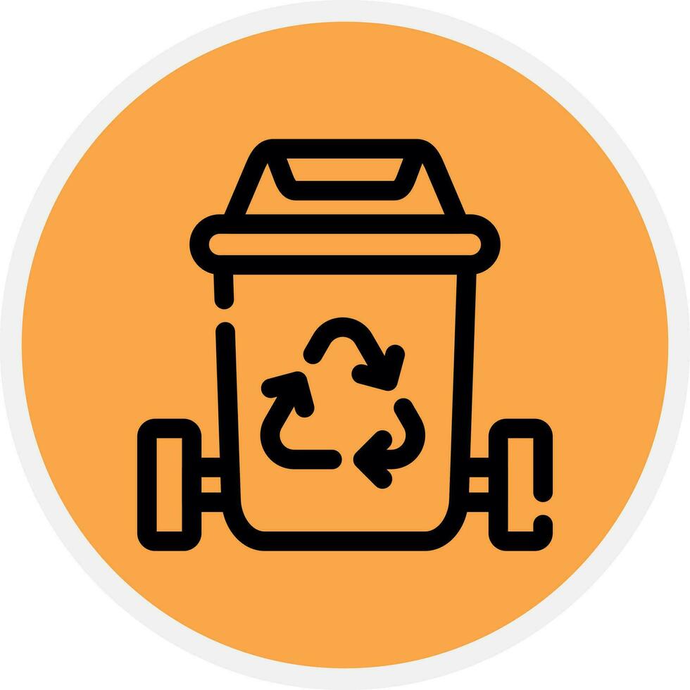 Trash Bin Creative Icon Design vector