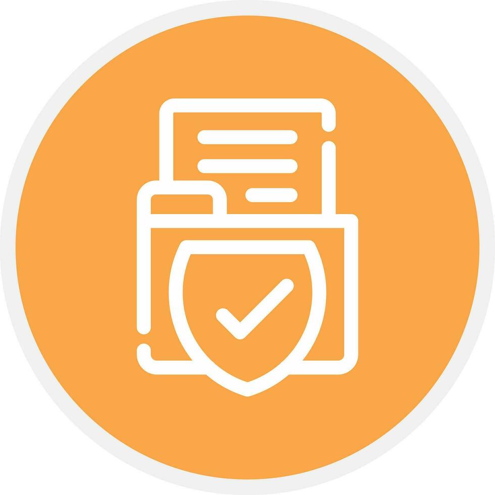 Secured Backup Creative Icon Design vector