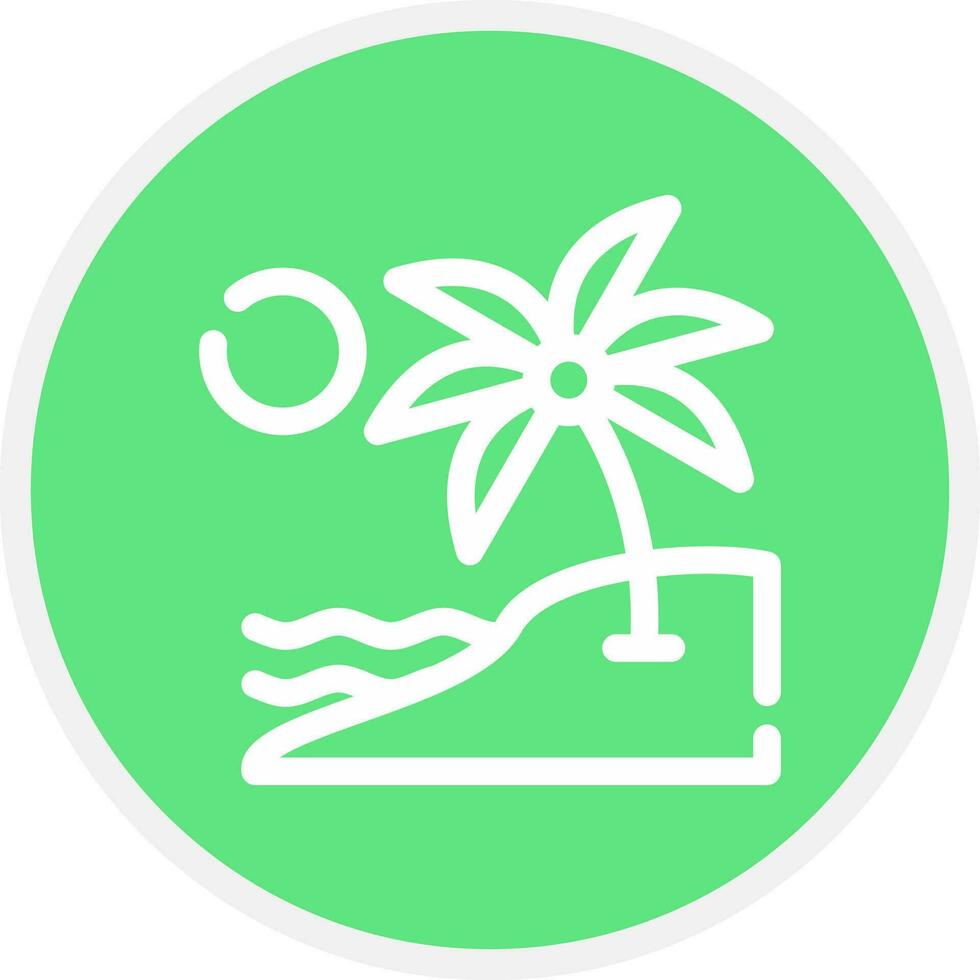 Island Landscape Creative Icon Design vector