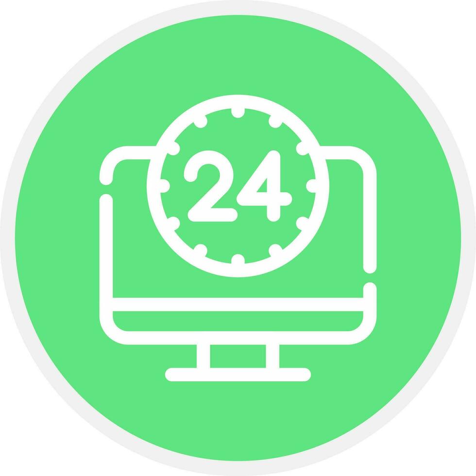 24 7 Monitoring Creative Icon Design vector