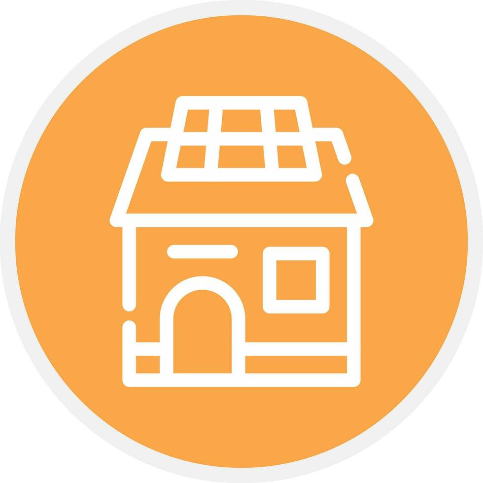 Solar House Creative Icon Design vector