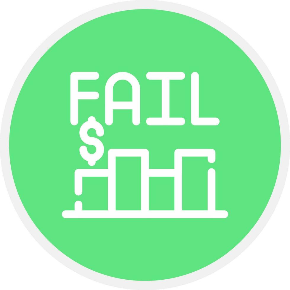 Business Fail Creative Icon Design vector