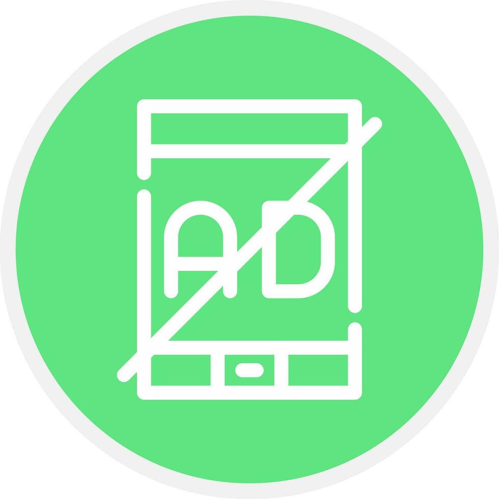 No Ad Creative Icon Design vector