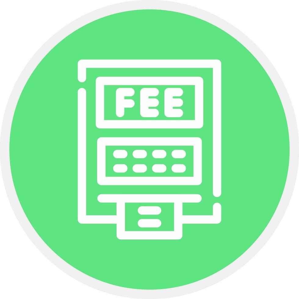 ATM Fees Creative Icon Design vector