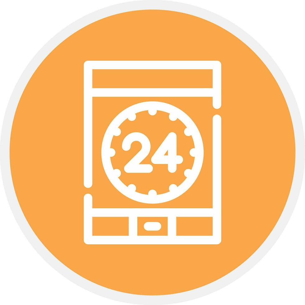 24 Hour Service Creative Icon Design vector