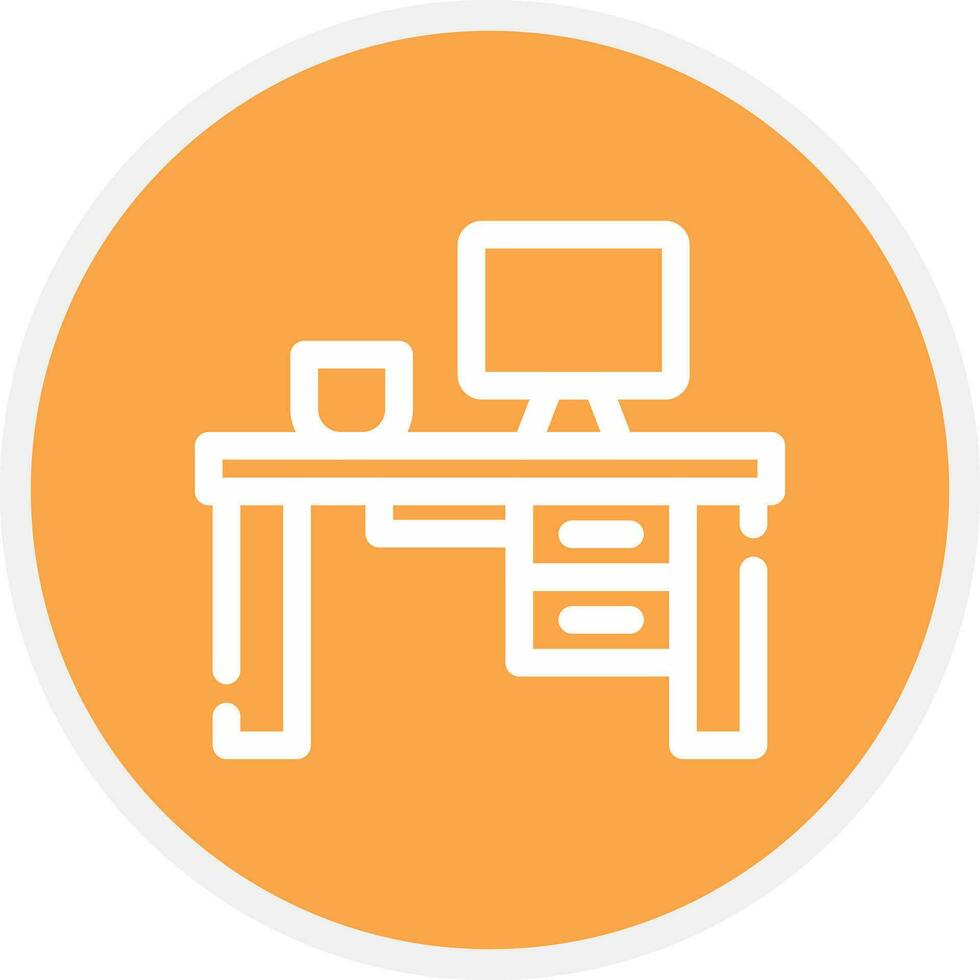 Office Desk Creative Icon Design vector