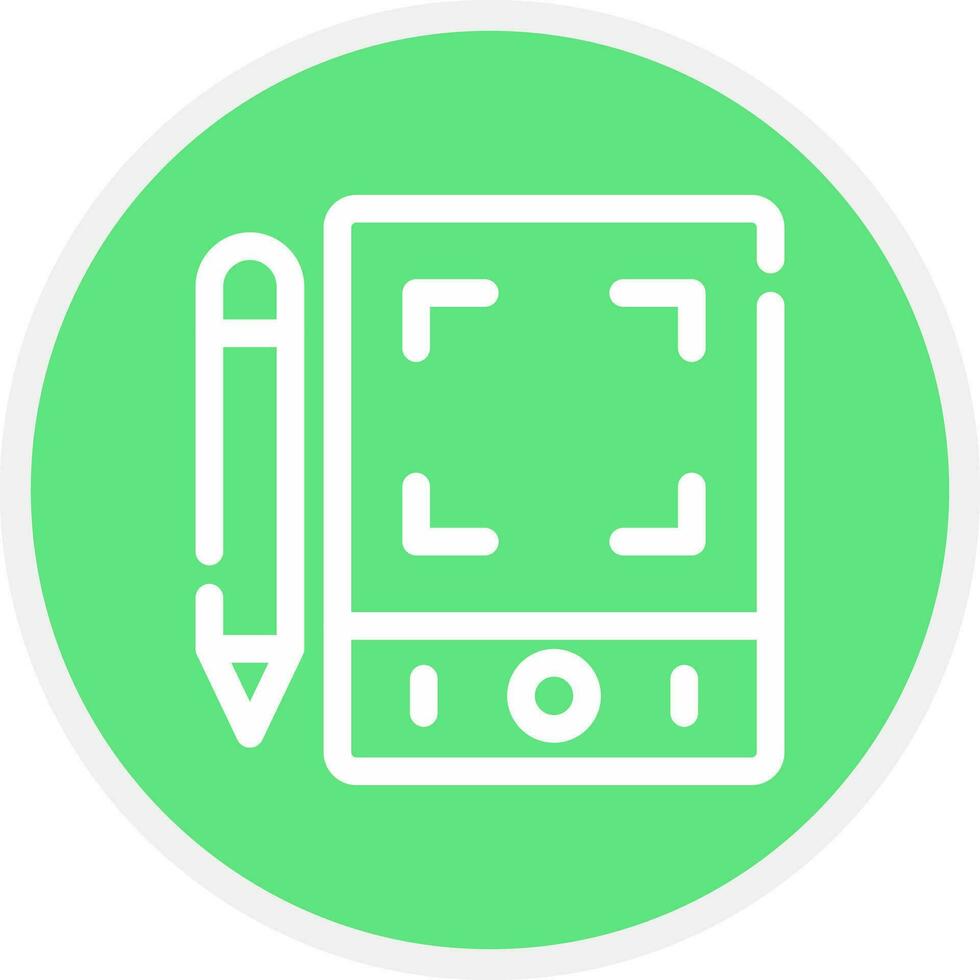 Pen Tablet Creative Icon Design vector