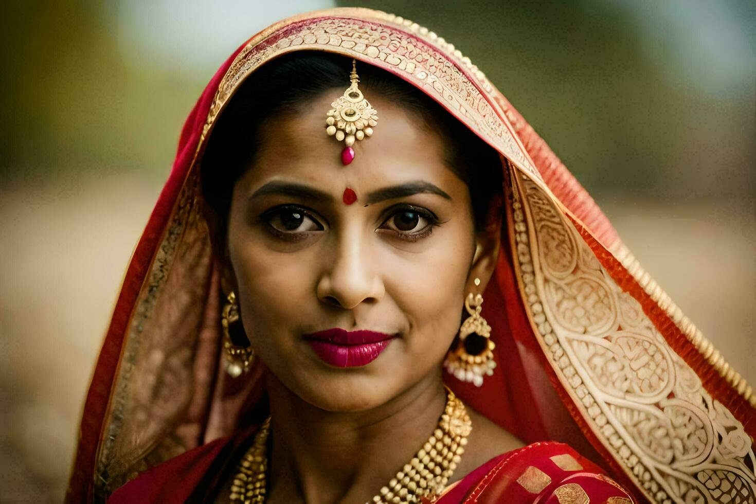 a woman in traditional indian attire. AI-Generated photo