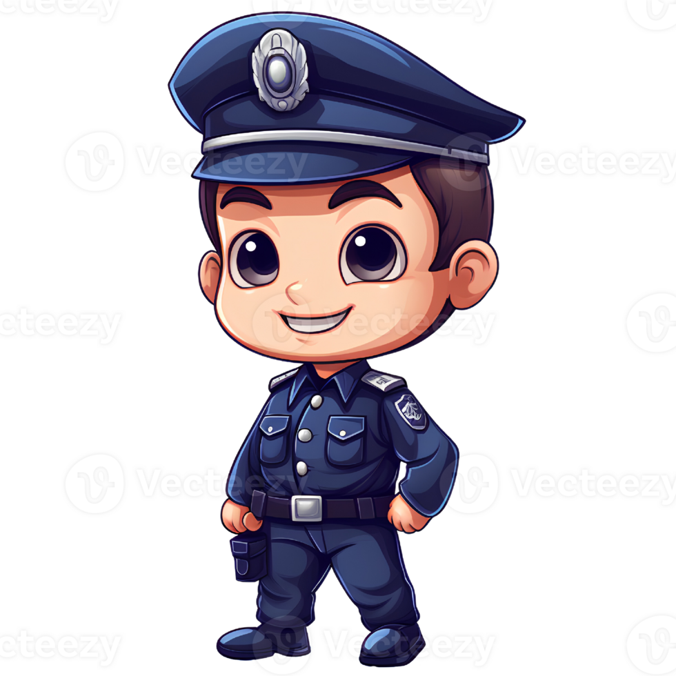 policeman cartoon ai generative png