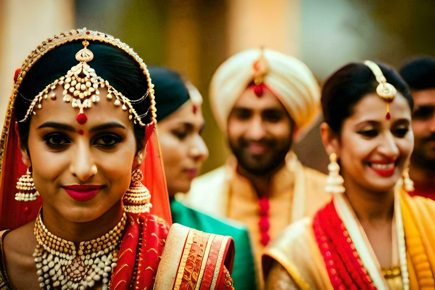 indio Boda en India. generado por ai foto