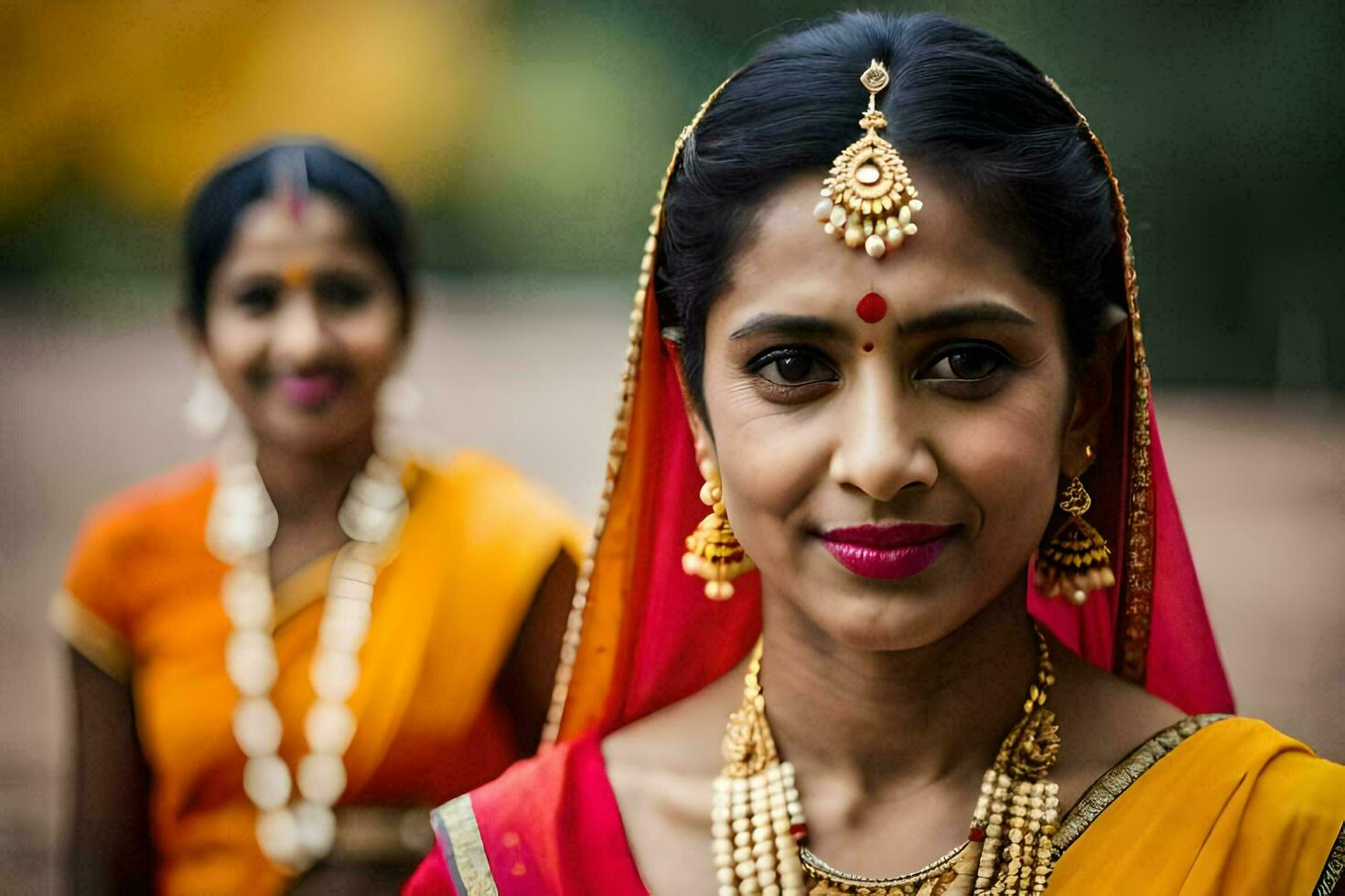 a woman in traditional indian attire. AI-Generated photo