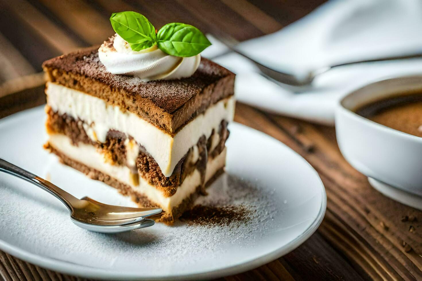 the best dessert in the world is a slice of tiramisu. AI-Generated