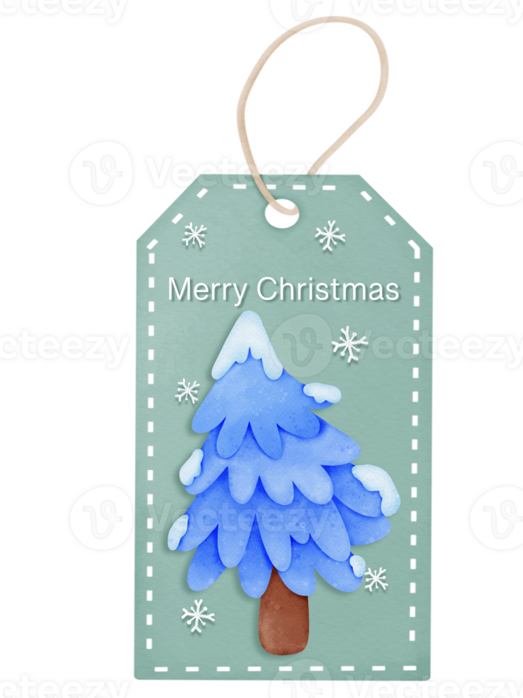 merry christmas tags and cards with hand drawing elements png