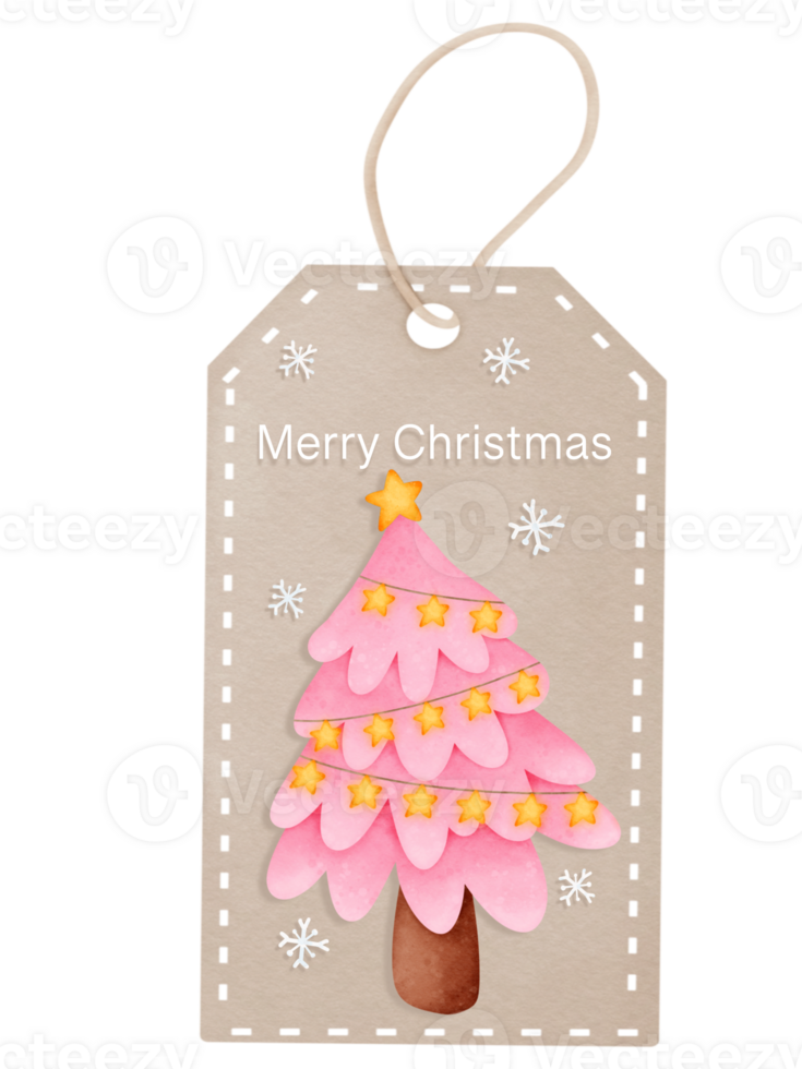 merry christmas tags and cards with hand drawing elements png