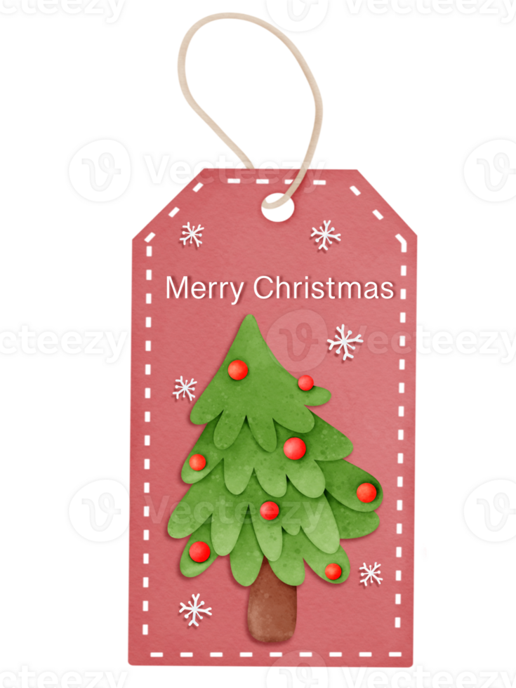 merry christmas tags and cards with hand drawing elements png