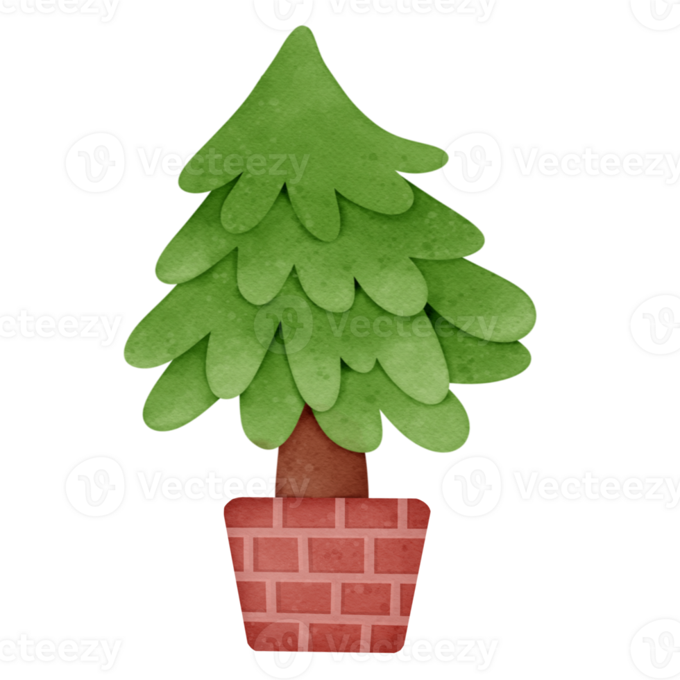 Christmas tree in pot png