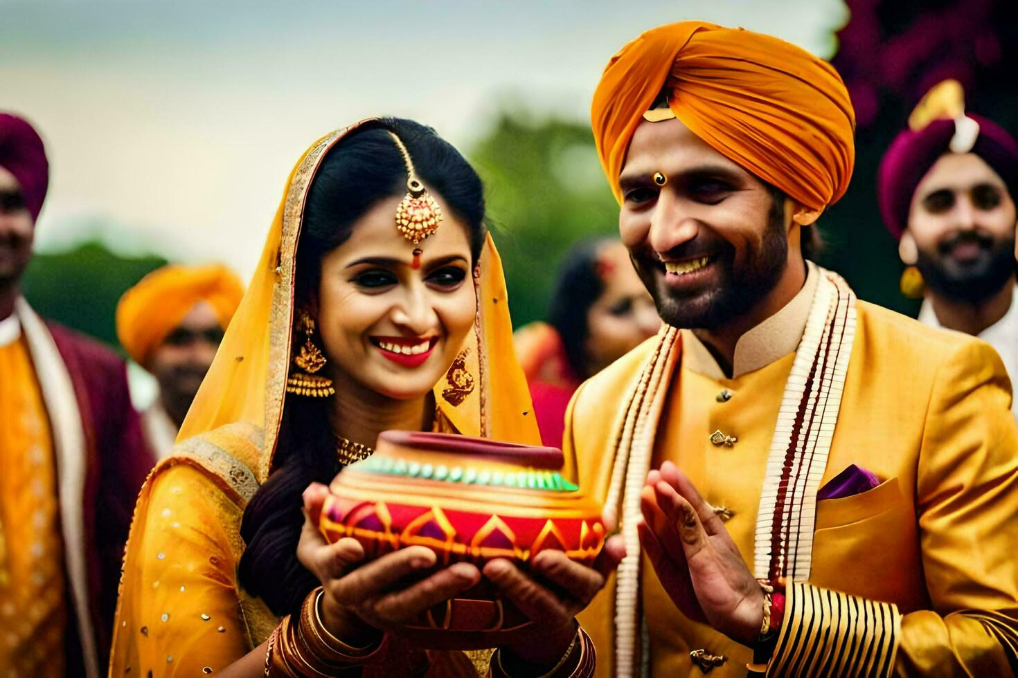 indian wedding in delhi. AI-Generated photo