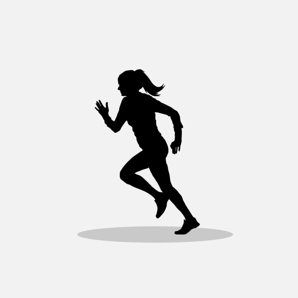 Women running vector