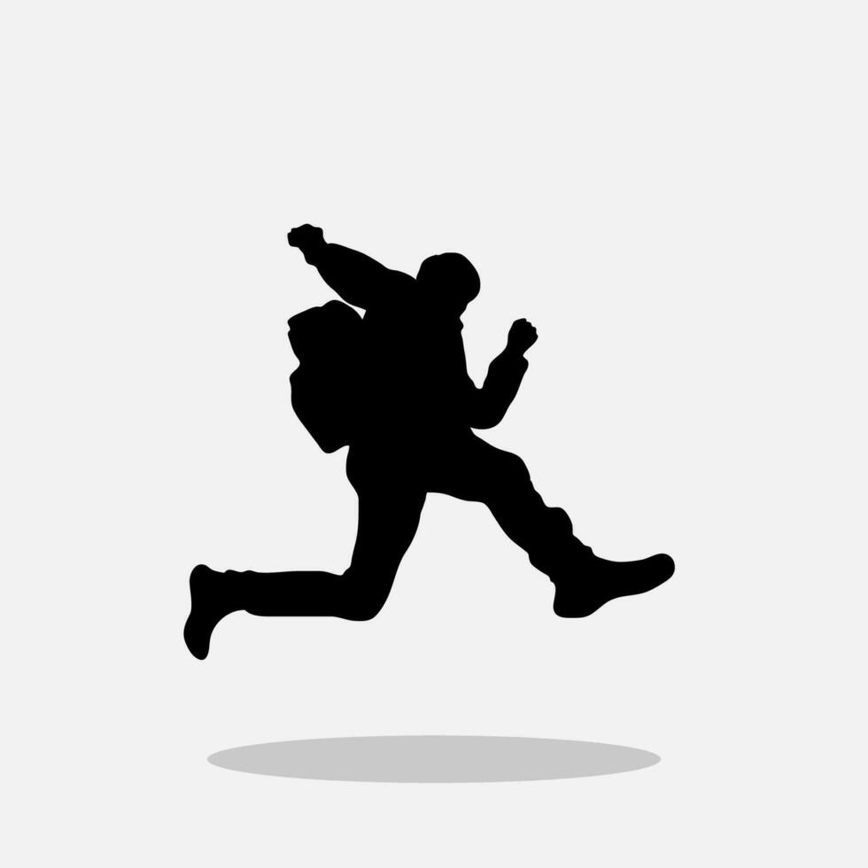 Men jumping vector png