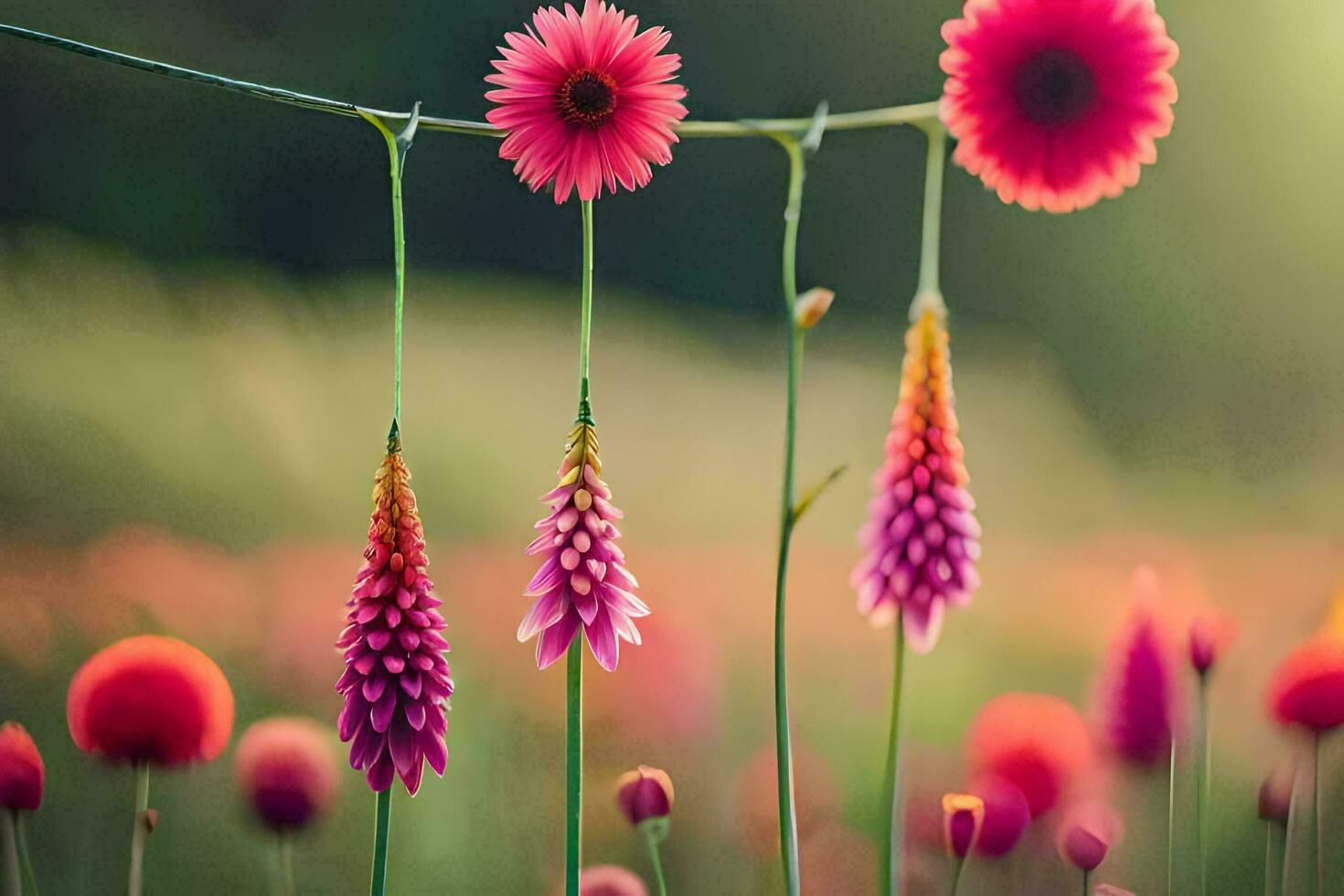 foto fondo de pantalla flores, el sol, el campo, el flores, el flores, el campo,. generado por ai