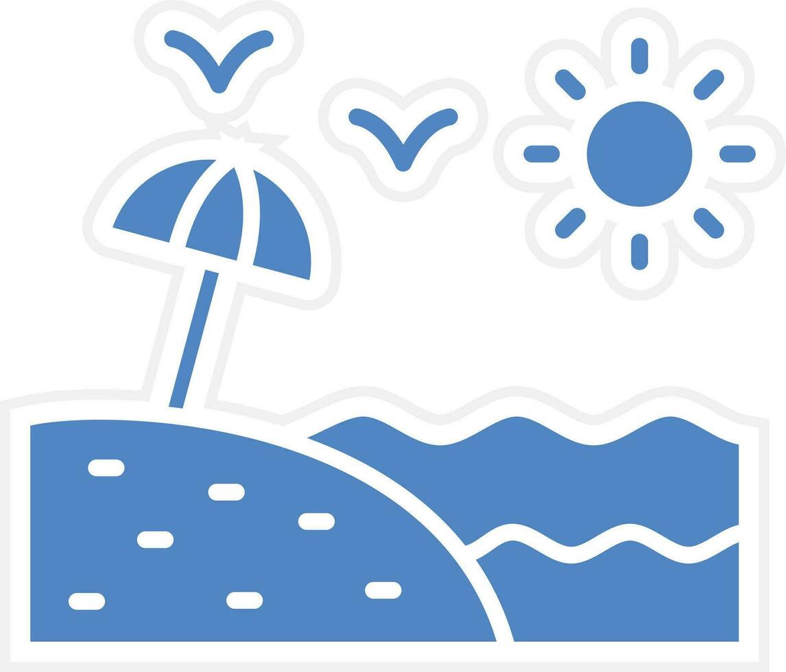 icono de vector de playa