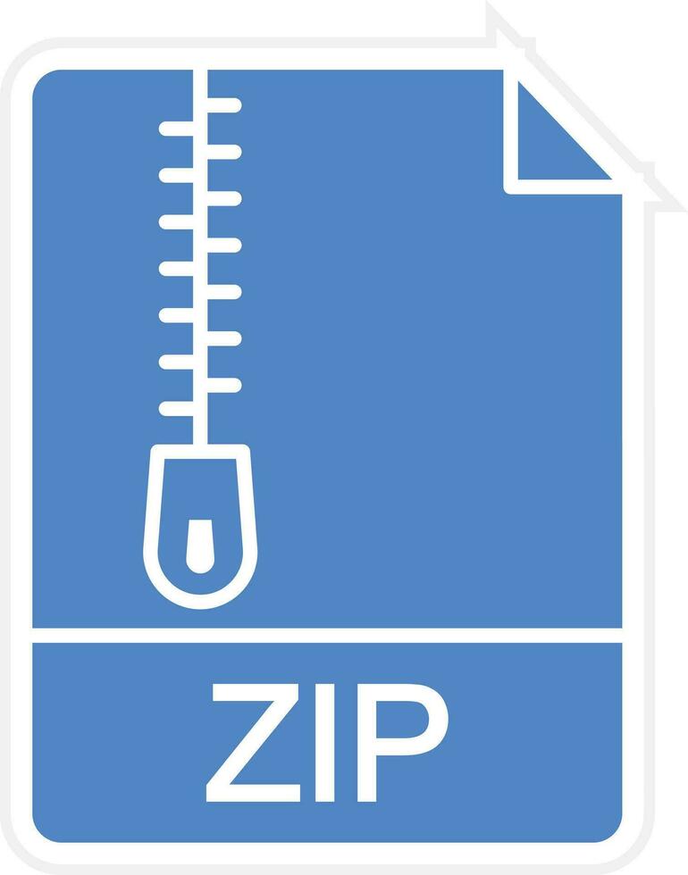 icono de vector de archivo zip