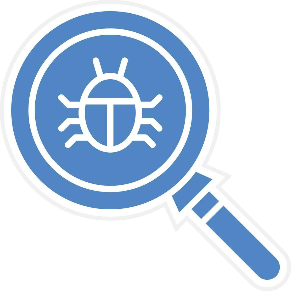 Bug Search Vector Icon