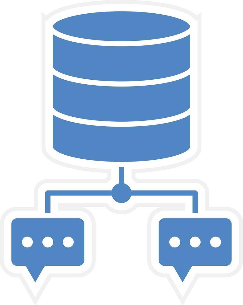Database Chat Vector Icon