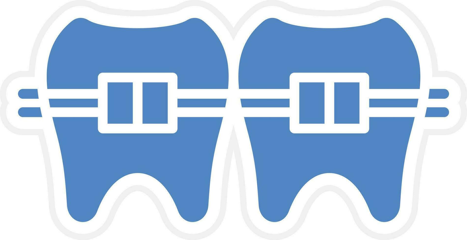 Tooth Braces Vector Icon