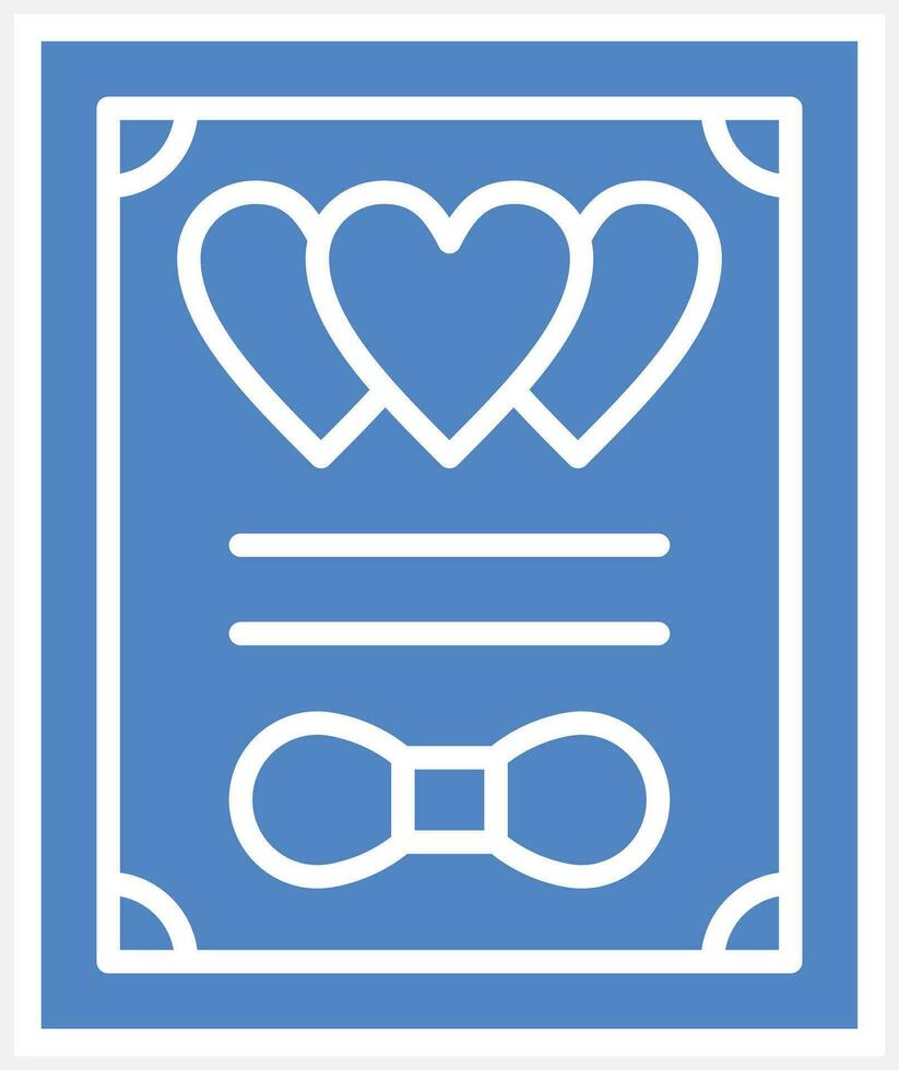Wedding Certificate Vector Icon