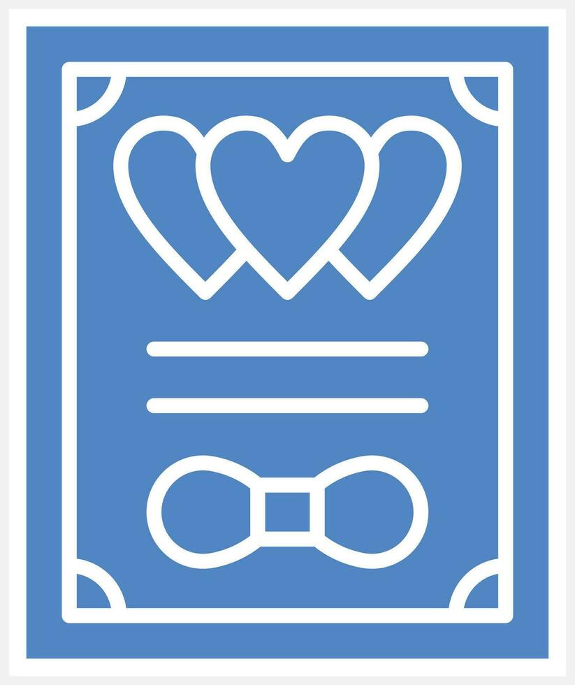 icono de vector de certificado de boda