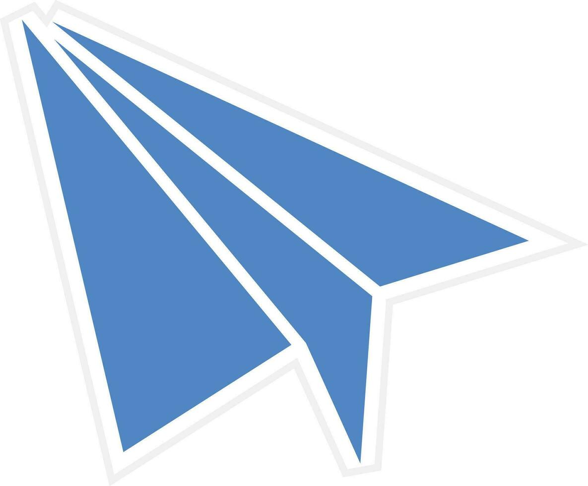 icono de vector de avión de papel