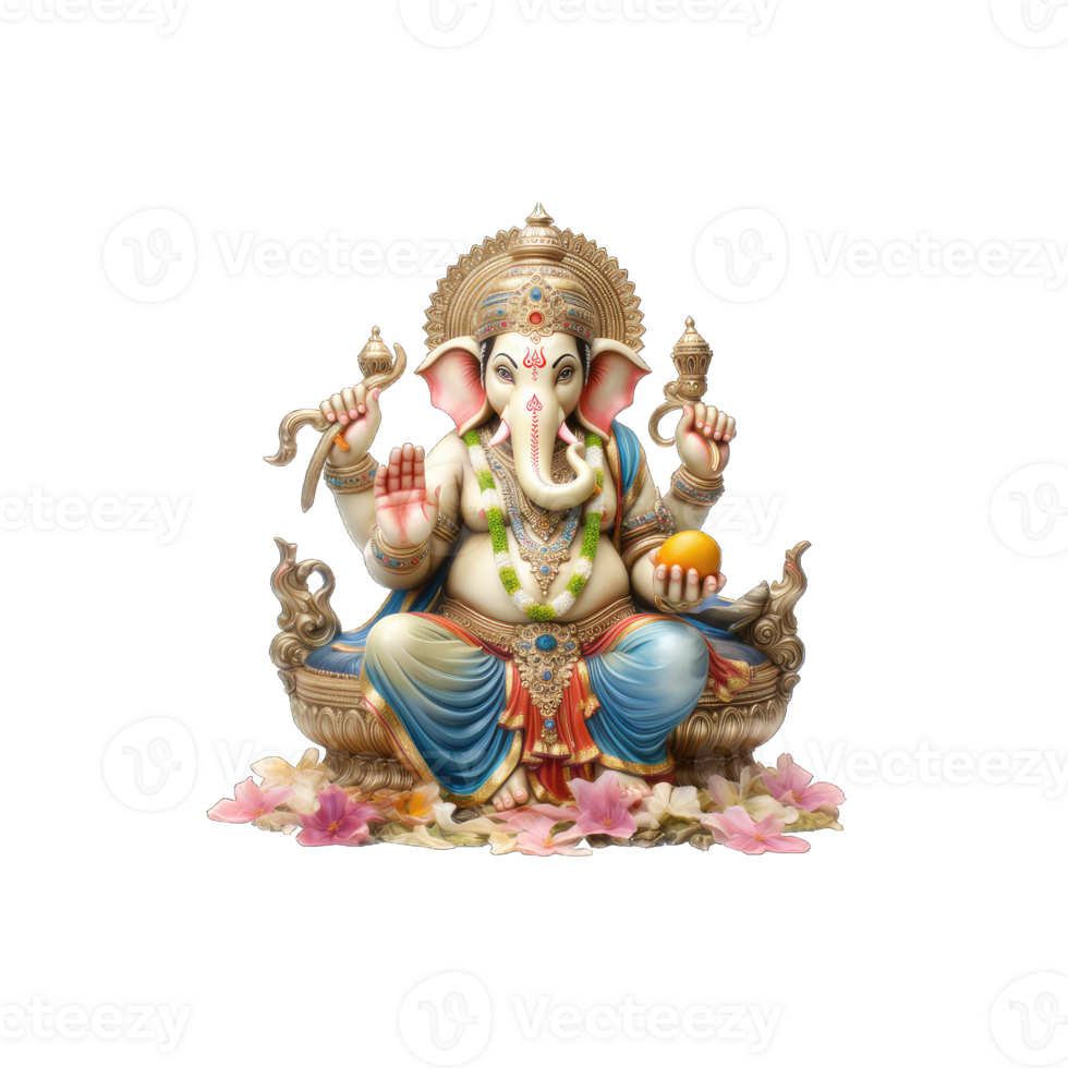 Hindu God Ganesh. AI Generative png