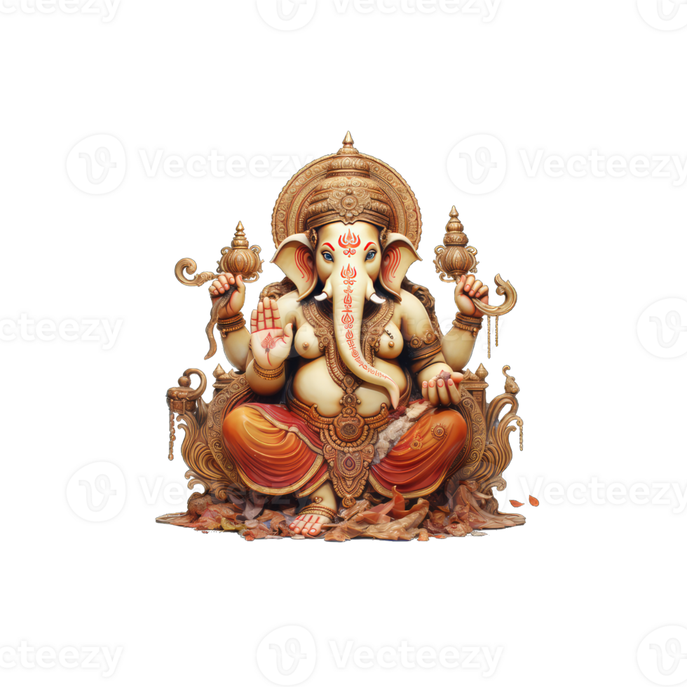 Hindu God Ganesh. AI Generative png