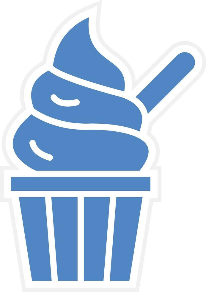 Ice Cream Cup Vector Icon