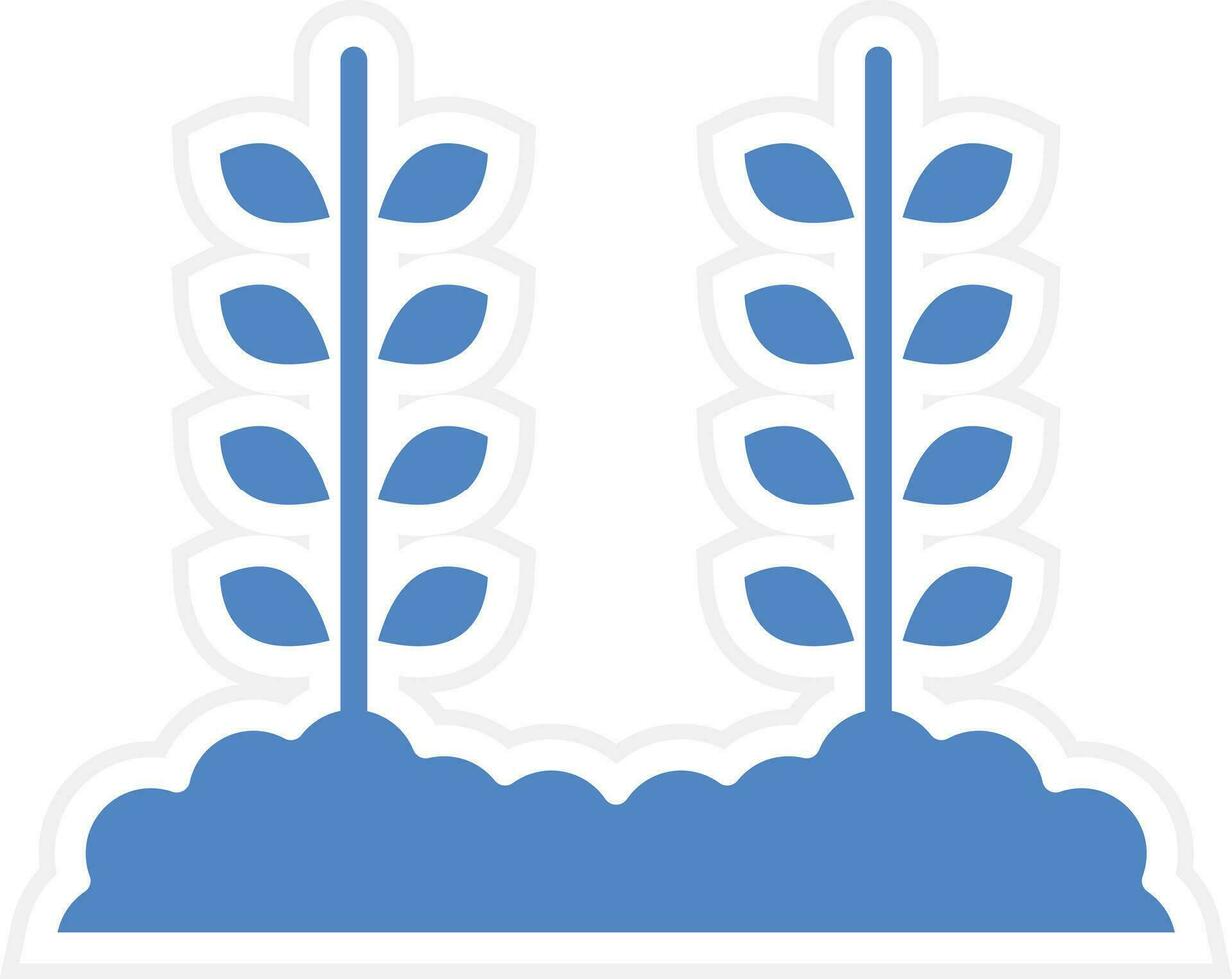 Wheat Plantation Vector Icon